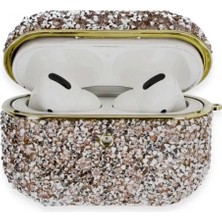 Marsilyan Apple Airpods Pro 2 (2.nesil) Luz Taşlı Kılıf - Pembe