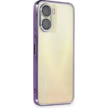 Senka Newface Vivo Y16 Kılıf Lensli Silikon - Mor