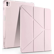 Senka Newface Ipad Air 13 (2024) Kılıf Kalemlikli Mars Tablet Kılıfı - Rose Gold