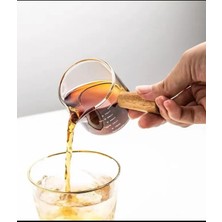 PremiumPort 75 ml Ahşap Saplı Isıya Dayanıklı Espresso ve Sütlük Bardak