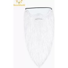 Markaon Üreticiniz Beyaz Renk Lastikli Uzun Takma Sakal 40 cm YN1348