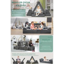 Yatella 10 Parça LEGO Modüler Bebek ve Çocuk 2\\\'li Koltuğu - Antrasit