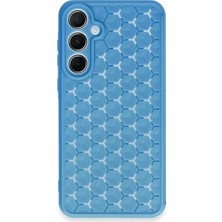 Senka Newface Samsung Galaxy A15 4g Kılıf Petek Silikon Kapak - Mavi