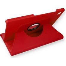 Senka Newface Samsung Galaxy X200 Tab A8 10.5 Kılıf 360 Tablet Deri Kılıf - Kırmızı