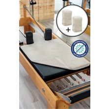 PremiumPort Antibakteriyel Açık Bej Pilates Reformer Havlusu ve Omuzluk Kılıfı