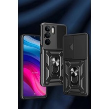 Colezium Realme C75 4g Kılıf Pars Lens Yüzüklü  - Siyah