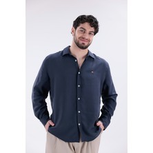 %100 Tencel Regular Kesim Uzun Kollu Gömlek