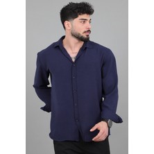 Stil Kombin Uzun Kol Keten Gömlek Bld 7040_40368