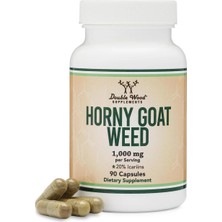 Double Wood Horny Goat Weed Men Women Max Strength Epimedıum Male Enhancing 1,000MG 90 Caps