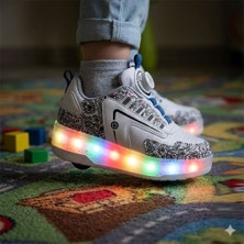 Rungo Patenli Kaykaylı Işıklı Kız Erkek Çocuk Spor Sneakers Ayakkabı