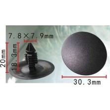 Gutsy Renault Oto Agraf Oto Kaput Izole Klips L.rover Renault 7703077090 Dacia 8200321368 (5 Adet)