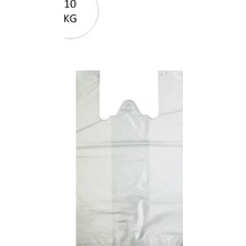 Kocadal Beyaz Atlet Poşet Orta Boy 29X50 cm Takriben 850 Adet 10 kg