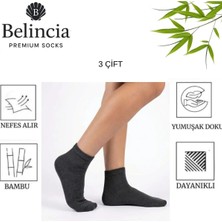 Bambu Erkek Yarım Konç Çorap/dikişsiz/koku Karşıtı 3'lü Paket