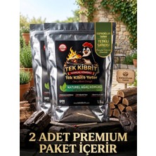 Karaoğlan Tarım Tek Kibritle Tutuşan Naturel Ağaç Mangal Kömürü 1.5 kg x 2 Paket - Kolay Kullanım Yüksek Isılı