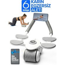 PremiumPort 6 Bölge Karın Egzersiz Aleti, Telefon Standlı, Evde Spor ve Kas Yapma