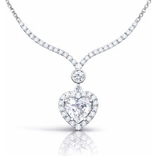 Gümüş Beyaz Zirkon Taşlı Kadın Kolye