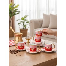 Yumuk Shop Naravian 6 Kişilik Piano Bird Kahve Fincan Takımı 90 ml