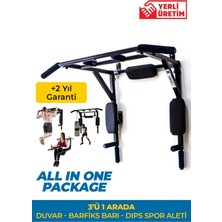 PremiumPort Çok Fonksiyonlu Duvar Barfiks ve Dips Aleti Seti, Evde Spor Için