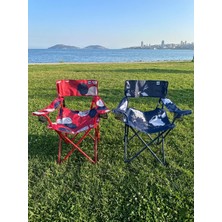 Nk Spor Profesyonel 2'li Kamp Sandalyesi Takımı - Özel Desenli Katlanır Piknik & Plaj Sandalyesi Bardaklıklı ve Telefon Tutuculu-Kamp-Balık-Piknik Sandalye Seti-Yönetmen Sandalyesi