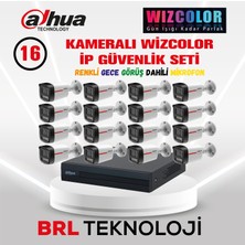 Dahua 16 Kameralı 4 Mp Wizcolor Dahili Mikrofonlu Ip Güvenlik Kamera Seti