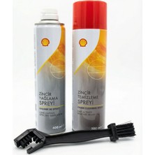 Shell 2'li Zincir Bakım Seti – Zincir Temizleyici Sprey , Zincir Yağlayıcı Sprey | Motorsiklet Bakım