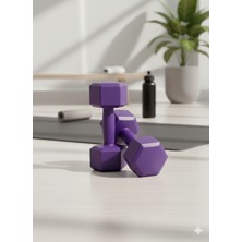 PremiumPort 3kg x 2 Adet Mor Dambıl Seti, Kullanışlı ve Şık Spor Aksesuarları
