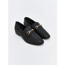Lc Waikiki Yeni Sezon Deri Görünümlü Metal Aplike Detaylı Kadın Loafer Ayakkabı