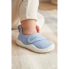Vicco Unisex Ortopedik Hafif Kız-Erkek İlk Adım Ayakkabısı EVA Taban Mavi Tekstil Malzeme