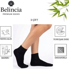Bambu Erkek Yarım Konç Çorap/dikişsiz/koku Karşıtı 3'lü Paket