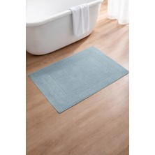 Ellia Soft Wilaya Banyo Paspası Ayak Havlusu %100 Pamuklu Kalın Doku Mavi 50X70 cm