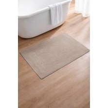 Ellia Soft Wilaya Banyo Paspası Ayak Havlusu %100 Pamuklu Kalın Doku Bej 50X70 cm