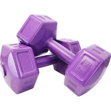 PremiumPort 5 kg Mor Dambıl Seti, 2'li, Toplam 10 Kg, Dayanıklı ve Güçlendirilmiş