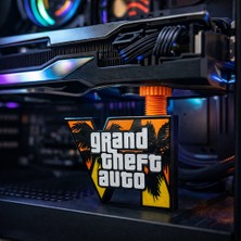 Goka 3D Craft Grand Theft Auto Vı (Gta 6) Temalı Ayarlanabilir Gpu Ekran Kartı Destek Aparatı