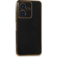 Pileli Store Pilelistore   Vivo Y22 2022 Kılıf Volet Silikon - Siyah