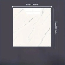 Fırsatkolik Beyaz Mermer Desenli Alüminyum Plastik Duvar Sticker (30*30)