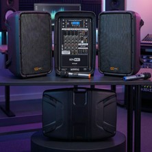 Hepa Merz Potent Kompakt Portatif Ses Sistemi Mixer Çift Hoparlör Ve Çift Mikrofon 1000w