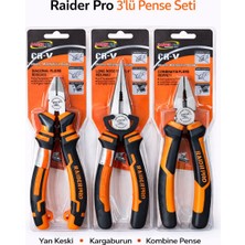 Raider Pro 3’lü Pense Seti (Yan Keski + Kargaburun + Kombine Pense)