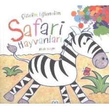 1001 Çiçek Kitaplar Çizelim Eğlenelim - Safari Hayvanları