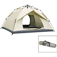 Fırsatkolik Krem - Çift Astarlı Otomatik Kamp Çadır 200X200X135CM AC-6635 (5067)