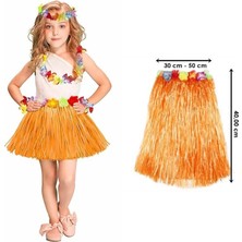 Fırsatkolik Hawaii Hula Eteği Turuncu Renk 40 cm (5067)