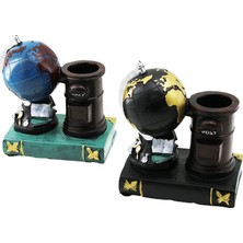 Fırsatkolik Dünya - Kitap Vintage Dekoratif Biblo - Kalemlik Renkli 15X13.5X8CM Reçine (5067)