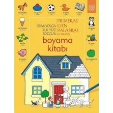 1001 Çiçek Kitaplar Ispanyolca Ilk Yüz Sözcük /primeras Cien Palabras Boyama Kitabı