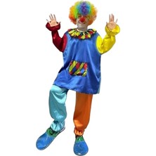 Kostümce Yetişkin Palyaço Kostümü 2'li Takım