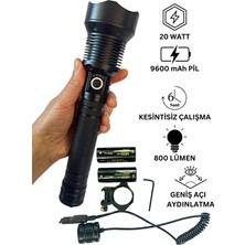 Fırsatkolik Wison WS-5412 Tüfek Feneri, Geniş Açı Avcı El Feneri 20 Watt (5067)