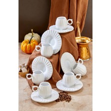 Yumuk Shop Kabak Serisi 6 Kişilik Lüks Kahve Fincanı Takımı 90 ml