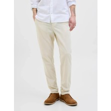 Jack & Jones Jack Jones Tace Summer Lınen Blend Tapared Fit Erkek Chino Pantolon 12248604