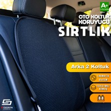 Siyah Arka Koltuk Sırt Koruyucu Kılıf, 2 Parça, Evrensel, Yüksek Kalite