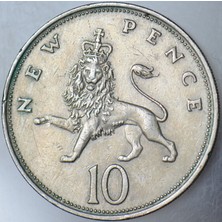 Banknoting Birleşik Krallık 10 Pence 1968 Kraliçe Iı. Elizabeth.