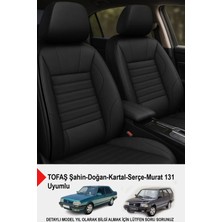 Naz Oto Stone Deri Oto Koltuk Kılıfı - Bel Destekli (Tofaş Kartal-Şahin-Doğan-Serçe-Tempra Uyumlu)