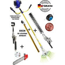 Silen Turbo Motorlu Benzinli Yan Tırpan + Bahçivan Set 6,8 Hp